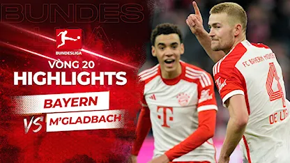 Highlights Bayern Munich - M'gladbach (Vòng 20 - Giải VĐQG Đức 2023/24)