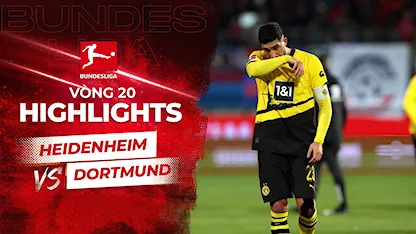 Highlights Heidenheim - Dortmund (Vòng 20 - Giải VĐQG Đức 2023/24)