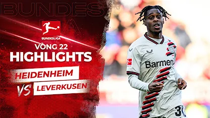 Highlights Heidenheim - Leverkusen (Vòng 22 - Giải VĐQG Đức 2023/24)