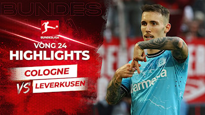 Highlights Cologne - Leverkusen (Vòng 24 - Giải VĐQG Đức 2023/24)