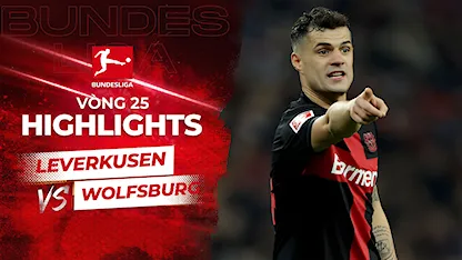 Highlights Leverkusen - Wolfsburg (Vòng 25 - Giải VĐQG Đức 2023/24)