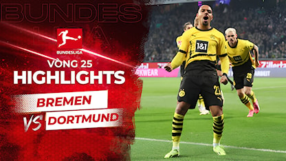 Highlights Bremen - Dortmund (Vòng 25 - Giải VĐQG Đức 2023/24)