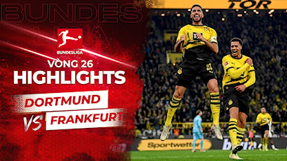 Highlights Dortmund - Frankfurt (Vòng 26 - Giải VĐQG Đức 2023/24)
