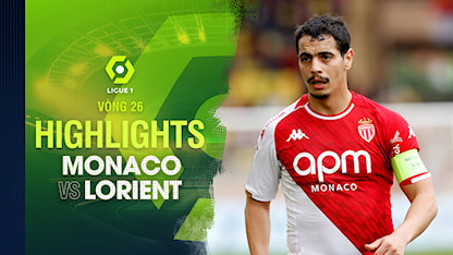 Highlights AS Monaco - Lorient (Vòng 26 - Giải VĐQG Pháp 2023/24)