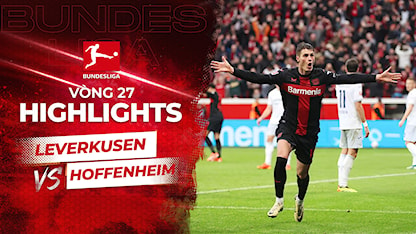 Highlights Leverkusen - Hoffenheim (Vòng 27 - Giải VĐQG Đức 2023/24)