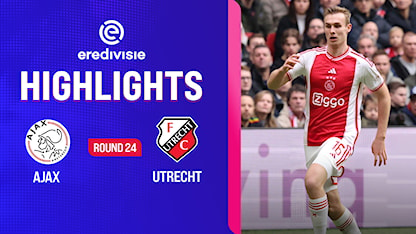 Highlights Ajax - Utrecht (Vòng 24 - VĐQG Hà Lan 2023/24)
