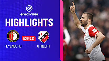 Highlights Feyenoord - Utrecht (Vòng 27 - Giải VĐQG Hà Lan 2023/24)
