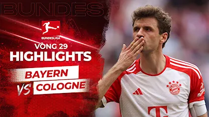 Highlights Bayern Munich - Cologne (Vòng 29 - Giải VĐQG Đức 2023/24)