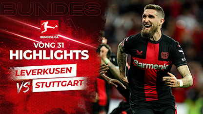 Highlights Leverkusen - Stuttgart (Vòng 31 - Giải VĐQG Đức 2023/24)