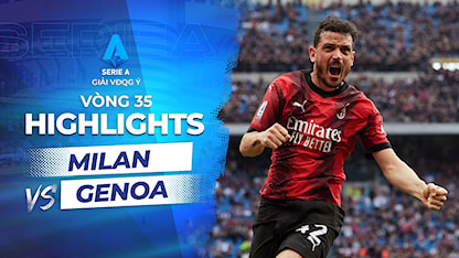 Highlights AC Milan - Genoa (Vòng 35 - Giải VĐQG Ý 2023/24)