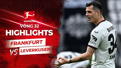 Highlights Frankfurt - Leverkusen (Vòng 32 - Giải VĐQG Đức 2023/24)