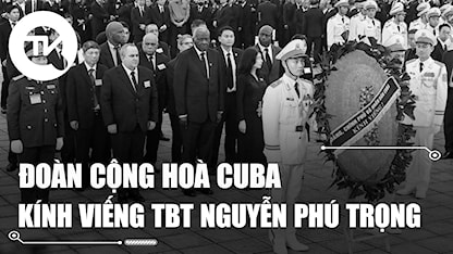 Đoàn Cộng hoà Cuba kính viếng Tổng Bí thư Nguyễn Phú Trọng