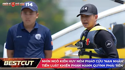 Nhìn Ngô Kiến Huy ném phao cứu 'nạn nhân' Tiến Luật khiến Phan Mạnh Quỳnh phải 'rén'