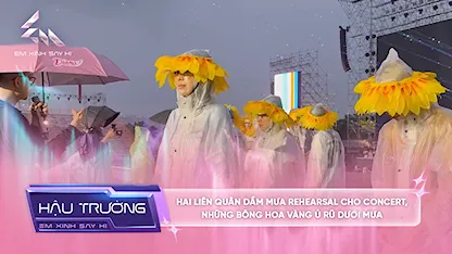 [BTS Concert] Hai liên quân dầm mưa rehearsal cho concert, những bông hoa vàng ủ rũ dưới mưa