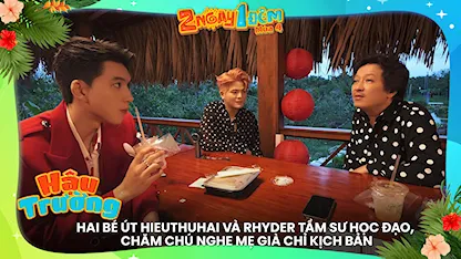 Hai bé út HIEUTHUHAI và RHYDER tầm sư học đạo, chăm chú nghe mẹ già chỉ kịch bản